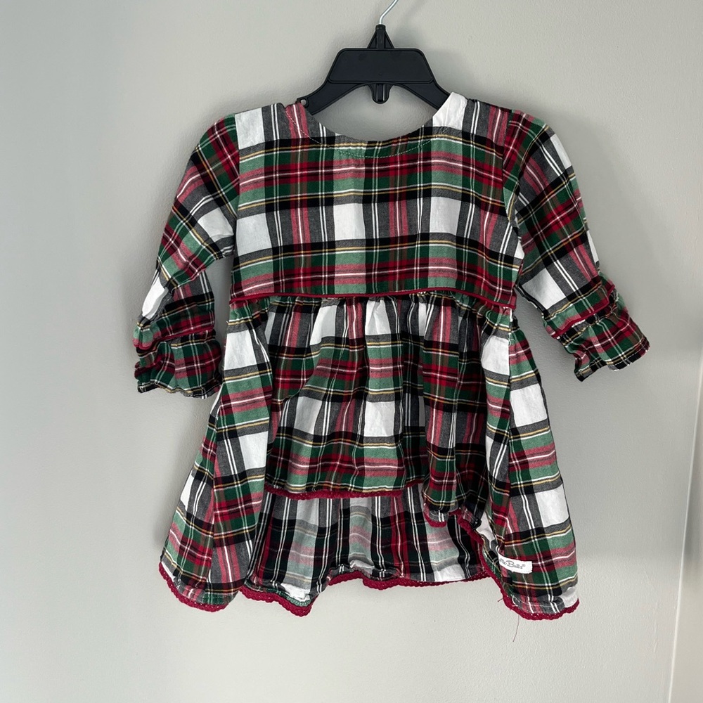Ruffle Butts Hollis Plaid Ruffle Hi Low Dress- Size 3T